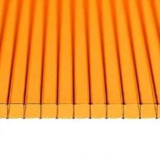 Сотовый поликарбонат "Master" 4.0*2100*6000мм пл.0,51 (Оранжевый), РБ