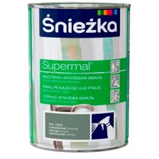 Эмаль масляно - фталевая Sniezka Supermal для дерева и металла светло-пепельная, 0.8 л, Польша