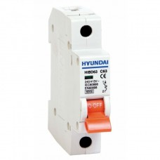 Автомат.выключатель HYUNDAI HIBD63-N1PMCS0000C00032, 1P, 6kA, 32A, C, Корея