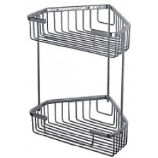 L335-1 Полка 2-хъярусная, угловая, метал.решетка, Китай